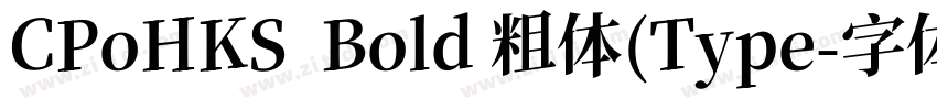CPoHKS  Bold 粗体(Type字体转换
